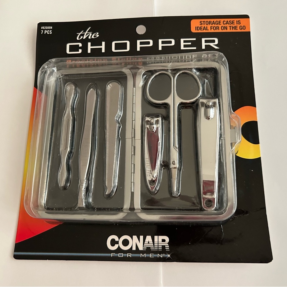 New Conair The Chopper Precision Styling Manicure Set Snap Closure Storage Case